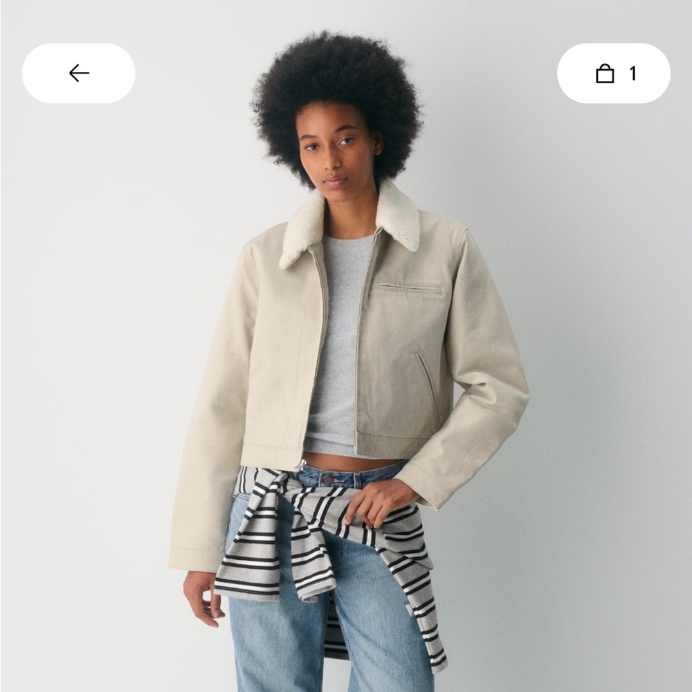 NWT Aritzia Barkley workwear jacket Marconi beige small